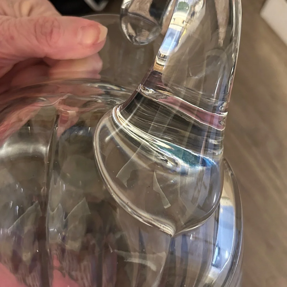 Vintage unbranded Heisey Colonial clear glass pitcher